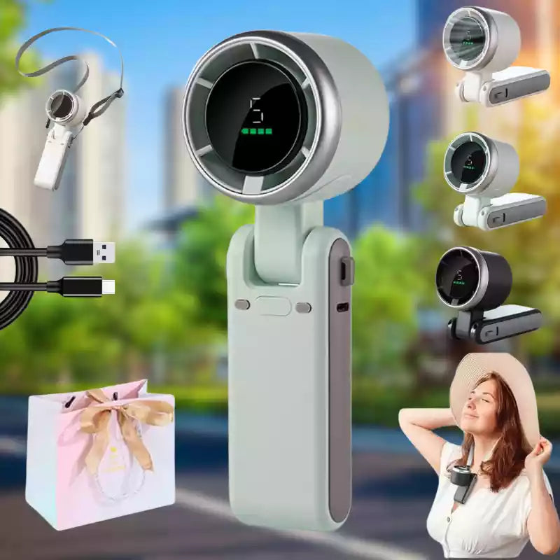 Ventilador Portátil Recargable: ¡Refrescate Donde Sea con Estilo y Potencia!🌬️