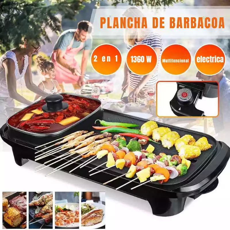 Parrilla Eléctrica 2 en 1 - El Sabor de la Parrilla, Sin el Lío ni el Humo 🔥