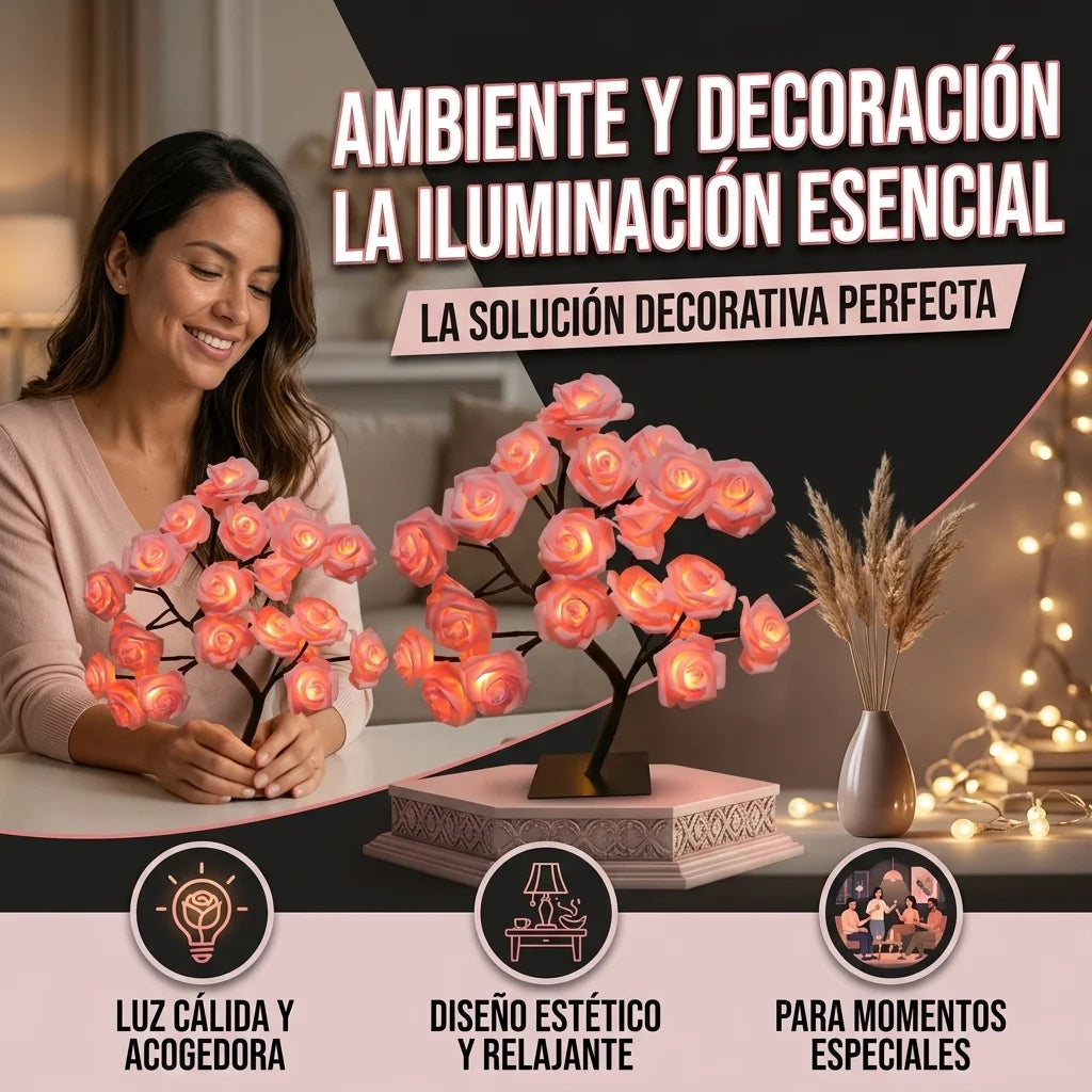 Lámpara LED de Rosas Eternas™– Ilumina emociones y transforma cualquier espacio🌹