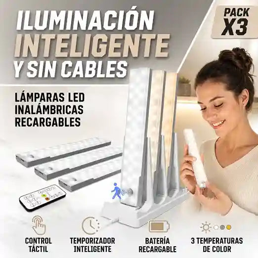 EZVALO™ Pack x3 | Ilumina Cada Espacio Sin Cables 🔋✨