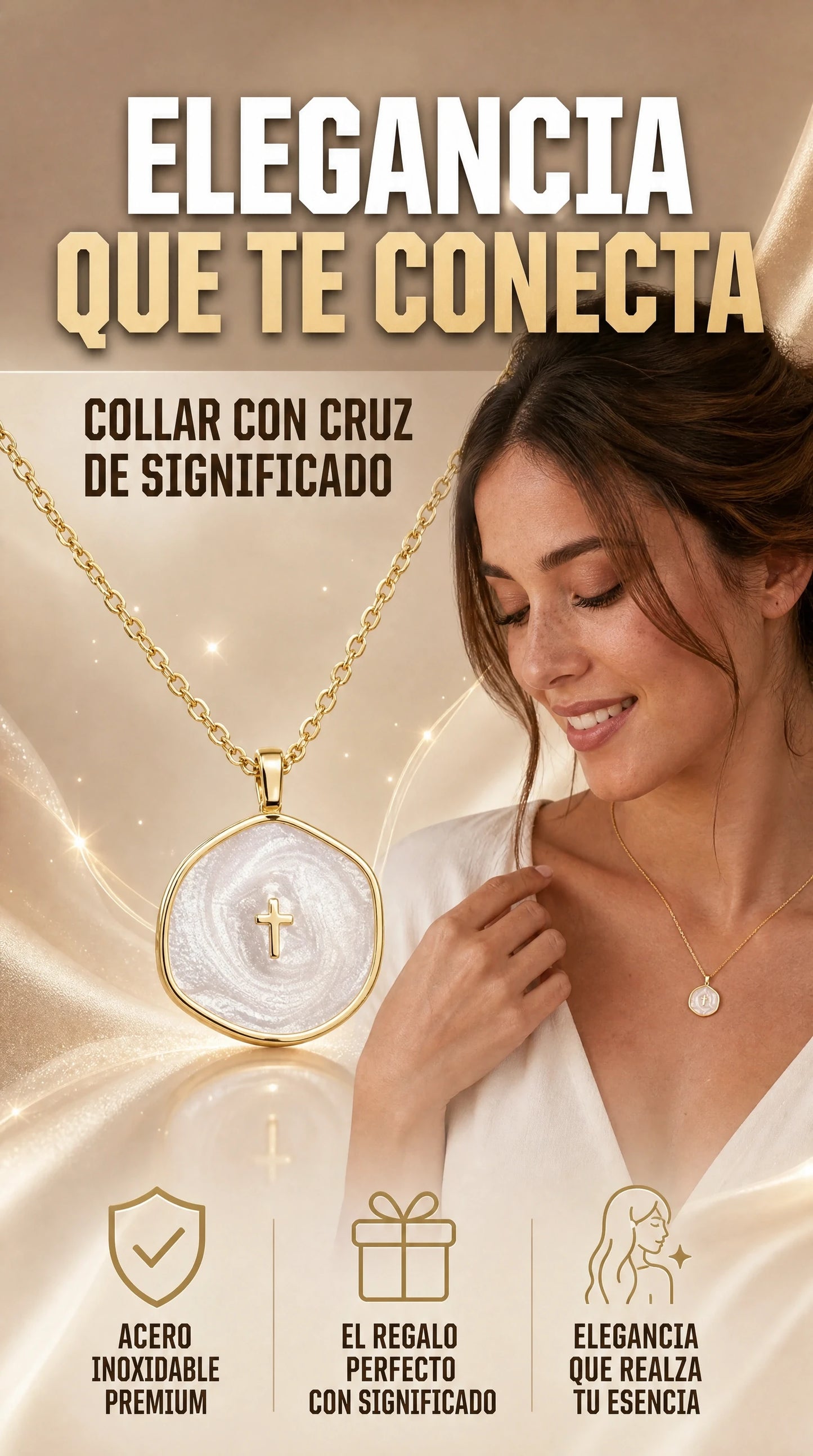 Collar Eternal Cross™ + Elegancia y Fe Que Te Acompaña Siempre✨