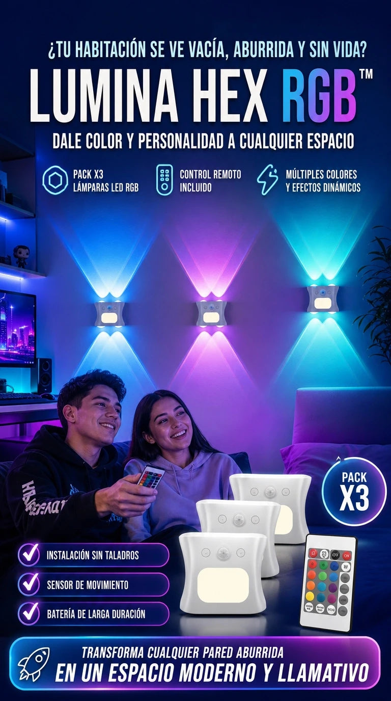 LUMINA HEX RGB™ | Transforma Cualquier Espacio en una Experiencia Visual Única