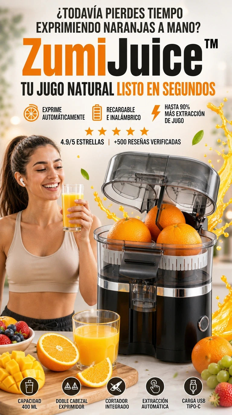 ZumiJuice™ | Disfruta jugo fresco en cualquier lugar 🍊⚡