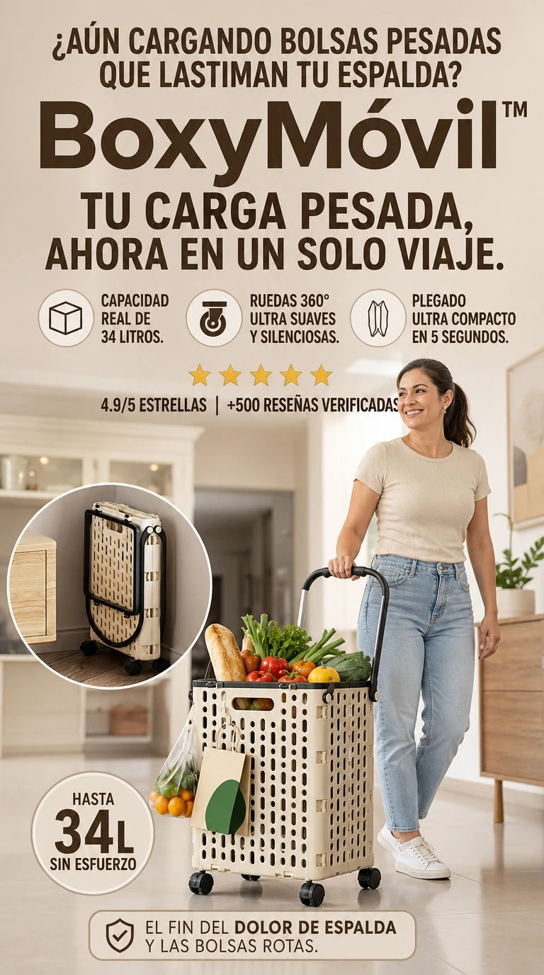 BoxyMóvil 34L + Carga sin esfuerzo y máxima practicidad en cada salida.
