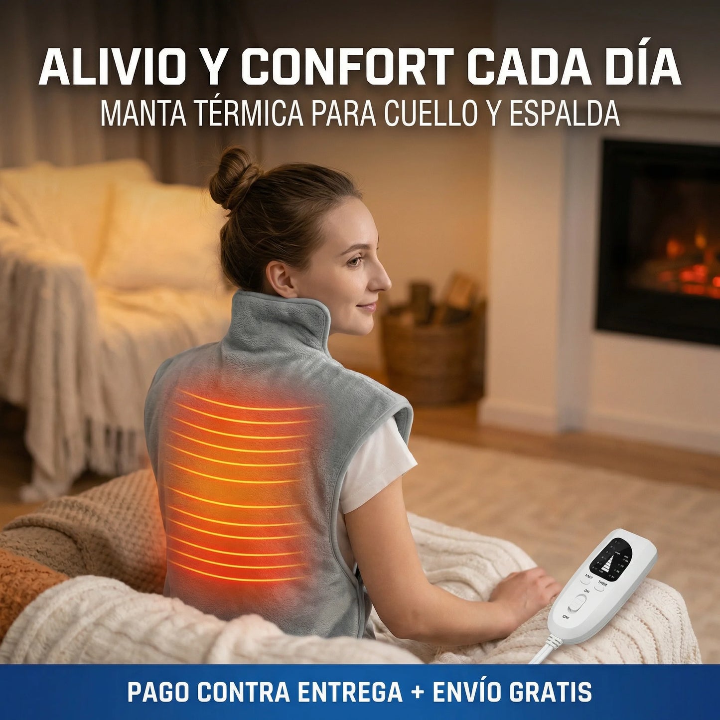 Almohadilla Térmica para Cuello y Hombros | Relajación Profunda Sin Esfuerzo🔥