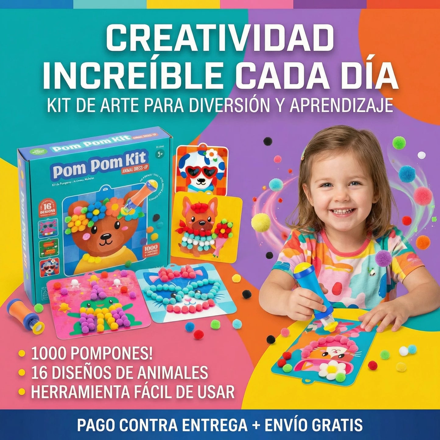 Kit de Pompones – Creatividad que Despierta Genios🧠✨