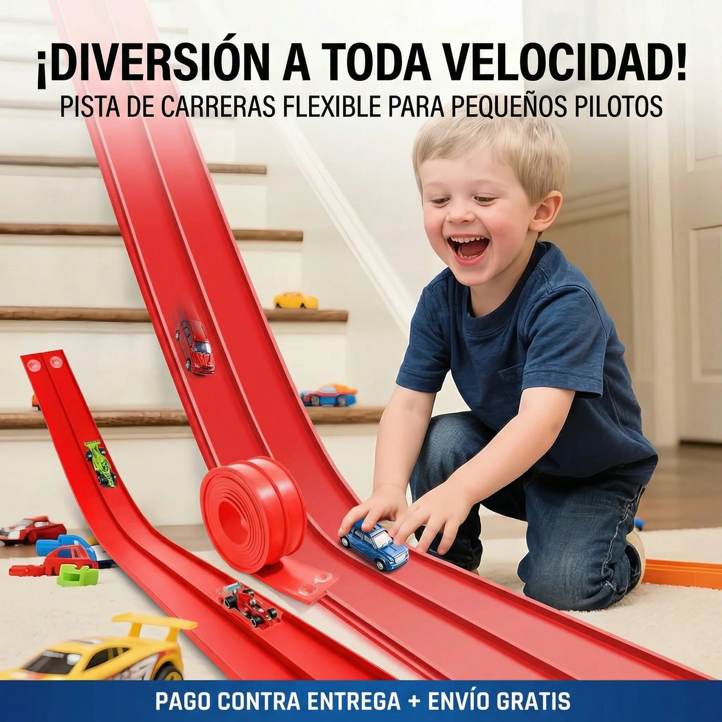 Pista de Carreras Flexible con Autos LED – Diversión Sin Límites en Casa🏁