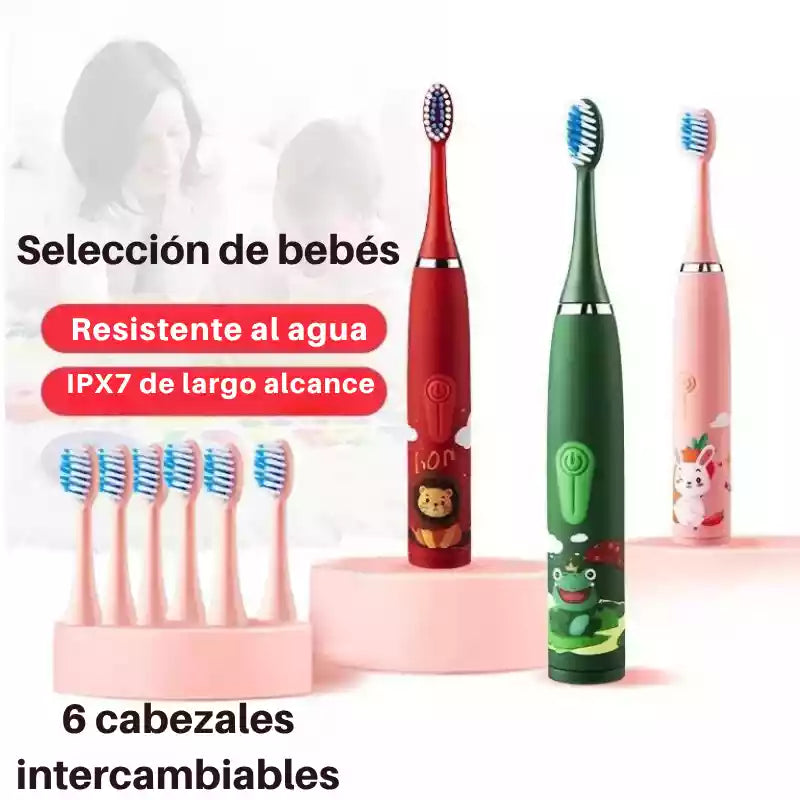 ¡Cepillo Eléctrico Recargable 6 Cabezales - Sonrisa Profesional en Casa! 🌟
