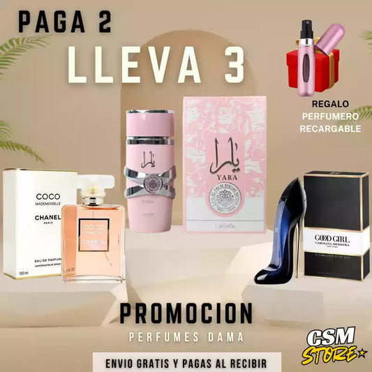 KIT 3 PERFUMES POR EL PRECIO DE 2