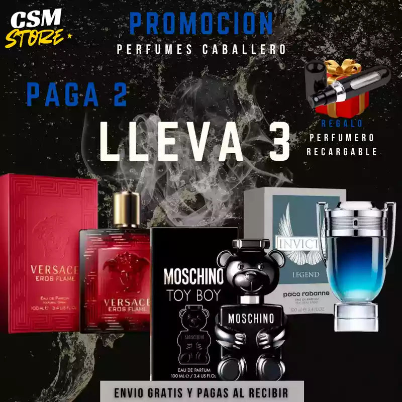 KIT 3 PERFUMES POR EL PRECIO DE 2