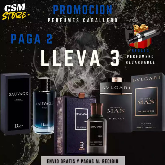 KIT 3 PERFUMES POR EL PRECIO DE 2