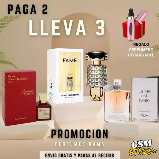 KIT 3 PERFUMES POR EL PRECIO DE 2