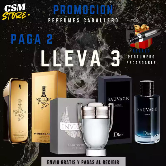 KIT 3 PERFUMES POR EL PRECIO DE 2