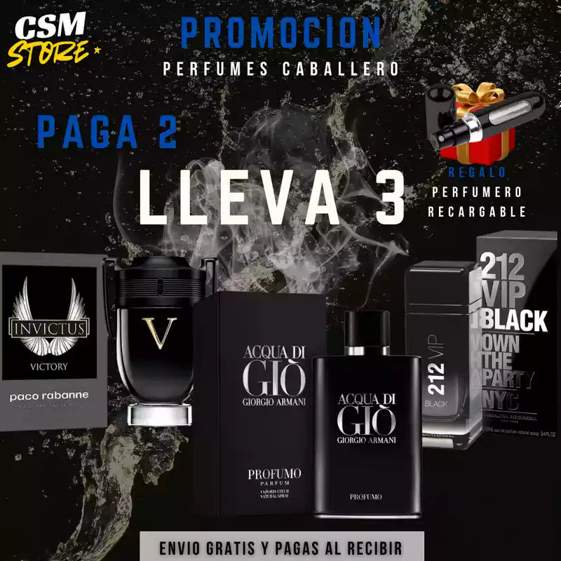 KIT 3 PERFUMES POR EL PRECIO DE 2