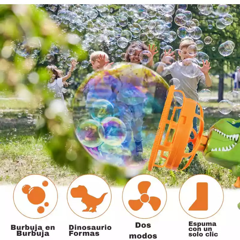 Soplador Eléctrico de Burbujas Dinosaurio: Diversión Mágica para Pequeños Exploradores 🦖💨