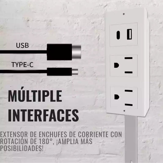 Toma Giratoria Extensible 180° – Maximiza tus espacios con estilo y practicidad ⚡