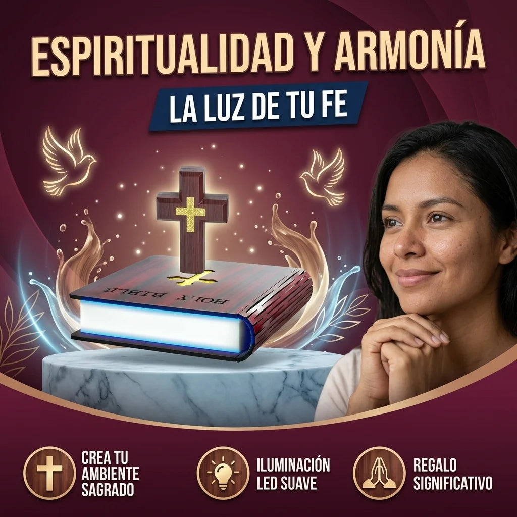 Lámpara Cruz Levitadora Magnética – Ilumina tu fe con un símbolo que flota✝️