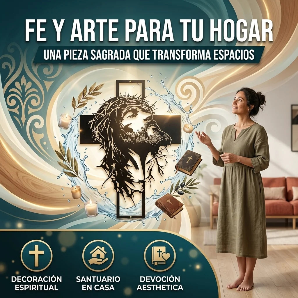 Cruz Decorativa Metalizada – Eleva tu espacio con fe y elegancia✝️