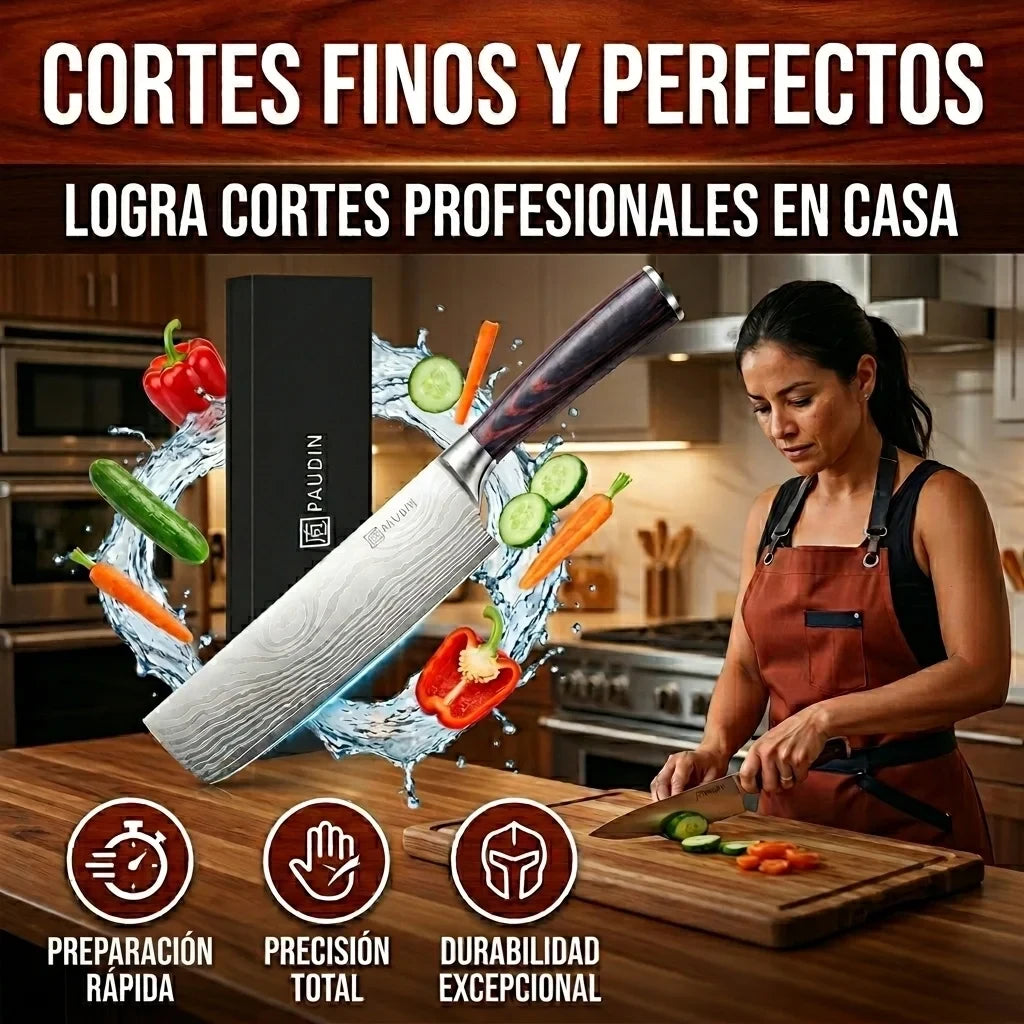 Cuchillo Nakiri Pro™ – Cortes Perfectos Sin Esfuerzo🔪