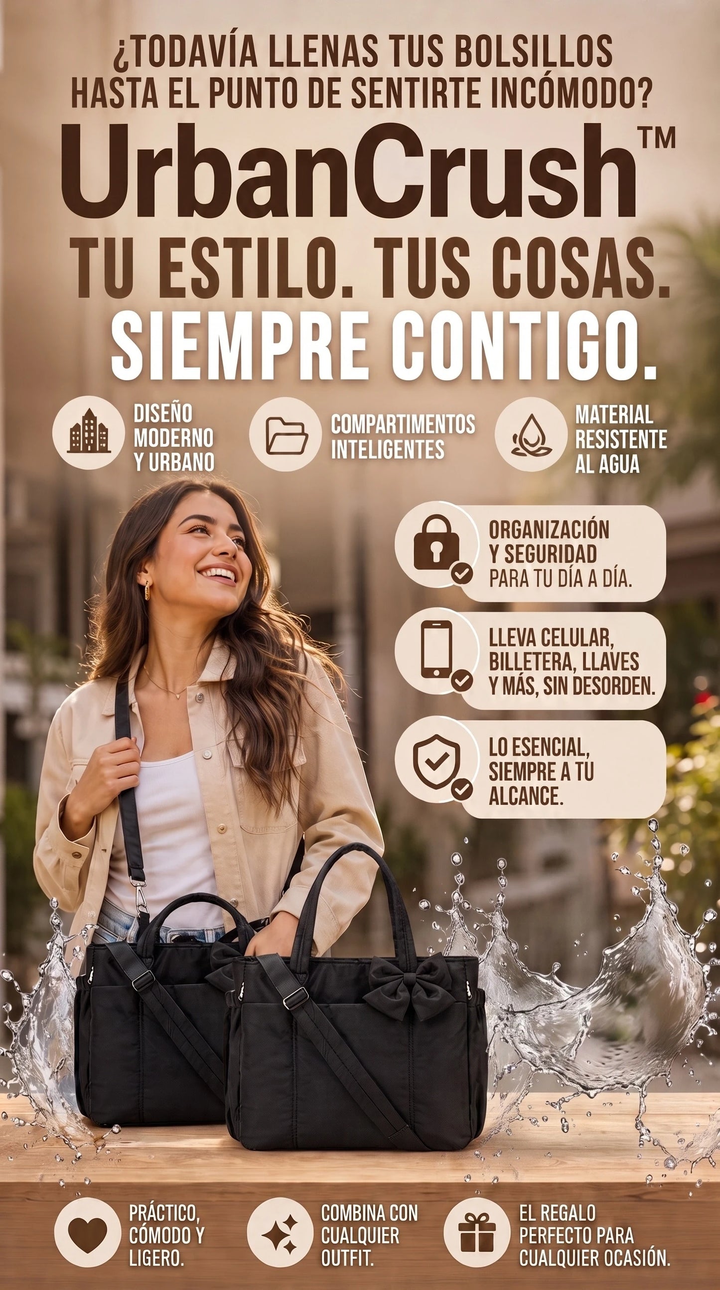 Bolso UrbanCrush Modelo 2026