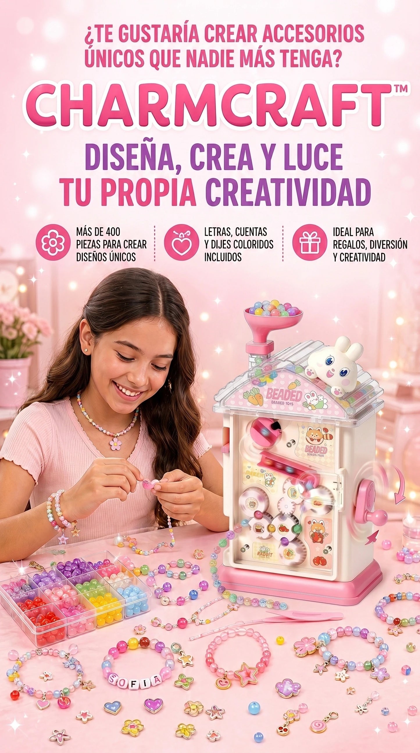 CharmCraft™ | Crea Pulseras Únicas y Llena de Color Cada Momento ✨🌈