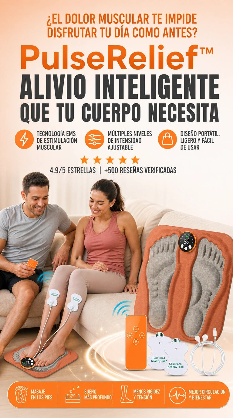 PulseRelief EMS™ | Alivio Inteligente para Piernas Cansadas y Circulación Activa (Copia)