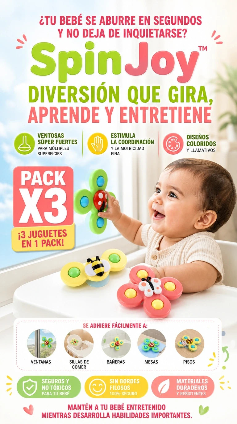 SpinJoy™ + Diversión y Estimulación para tu Pequeño