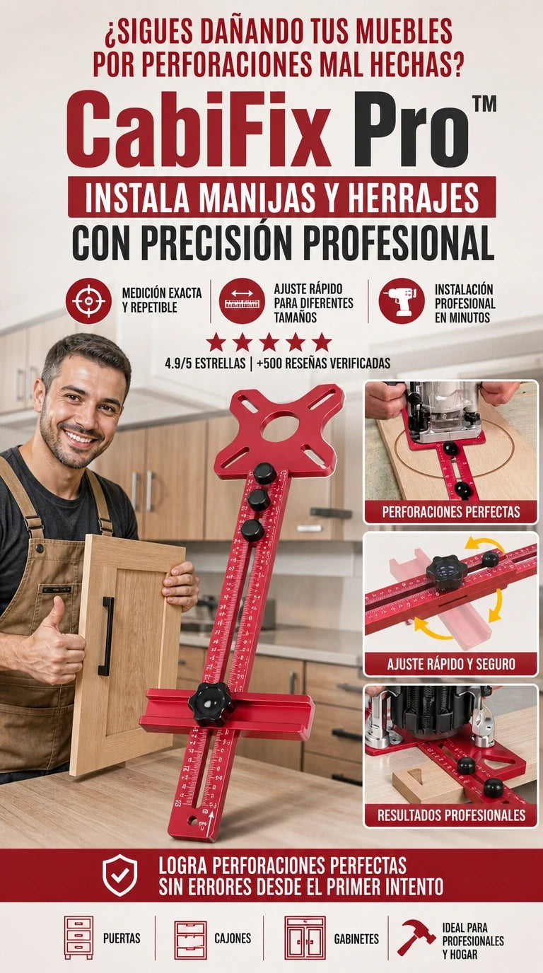CabiFix Pro™ + Perforaciones Precisas y Profesionales