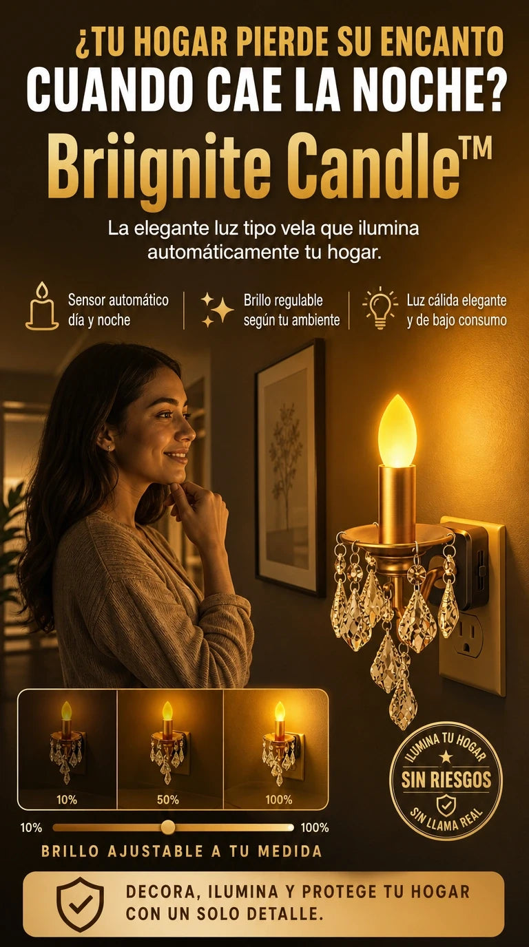 Luz Nocturna Briignite Candle ✨ Ilumina tus noches con elegancia