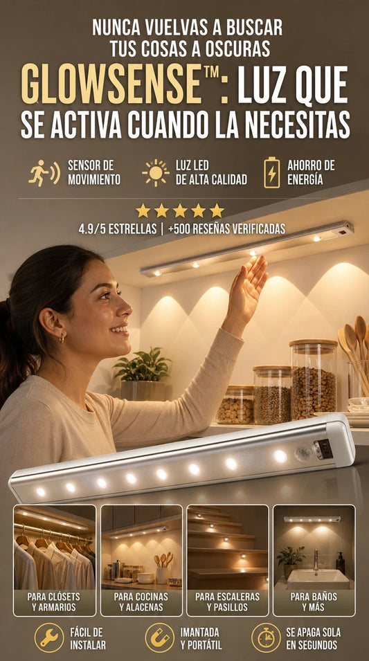 GlowSense™ | Ilumina cada rincón al instante sin cables ni complicaciones