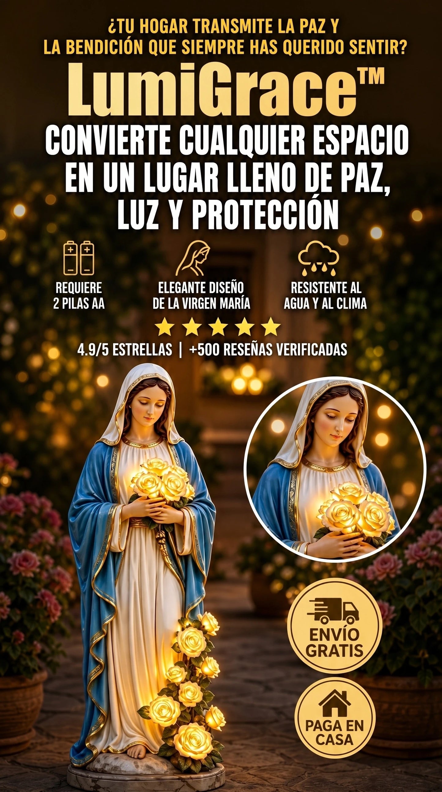 LumiGrace™ | Ilumina tu jardín con paz, fe y elegancia