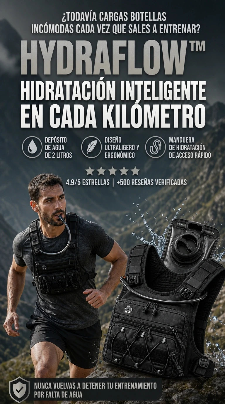 HydraFlow™ | Chaleco de Hidratación 2L para Rendir Sin Pausas