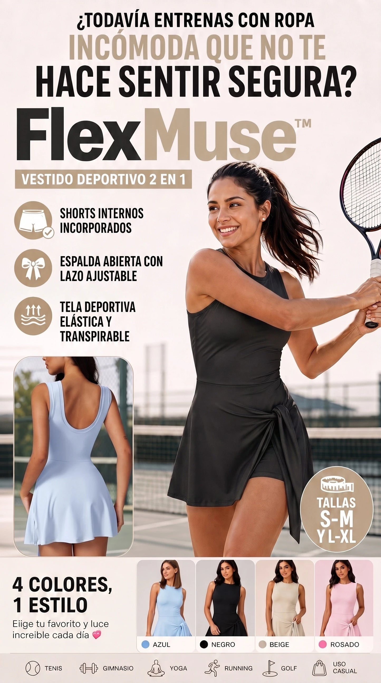 FlexMuse™ | Muévete con total libertad y luce increíble en cualquier entrenamiento