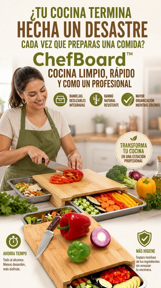 ChefBoard™ | Cocina Más Rápido, Ordenado y Sin Desperdicios