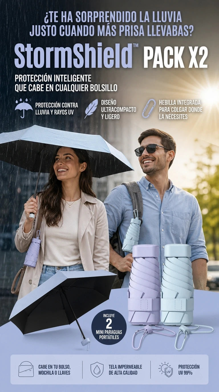 StormShield™ | Protección Total Contra Sol, Lluvia y Viento