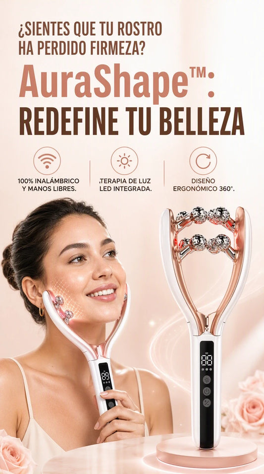 AuraShape Pro: Tu Escultura Facial Inalámbrica y Definición de Cuello con Tecnología de Infrarrojos