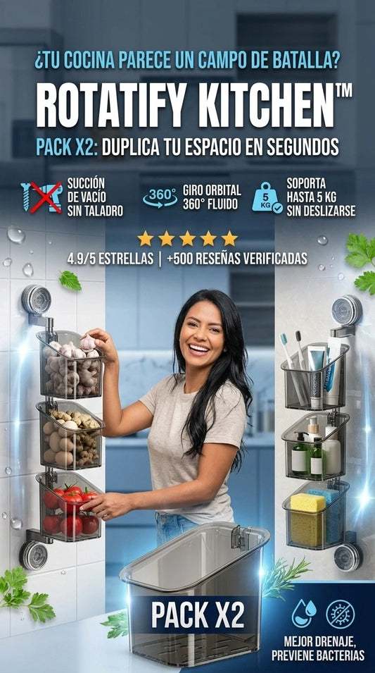 Rotatify Kitchen Pro Pack x2: Optimiza tu cocina sin obras ni complicaciones