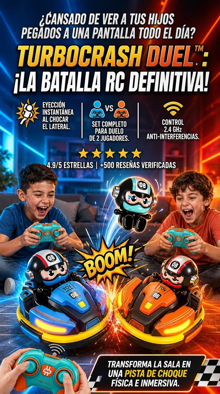 TurboCrash Duel X: El Set de Carros Chocones de Batalla que Convierte la Sala en una Pista
