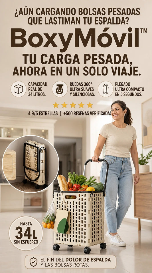 BoxyMóvil 34L + Carga sin esfuerzo y máxima practicidad en cada salida.