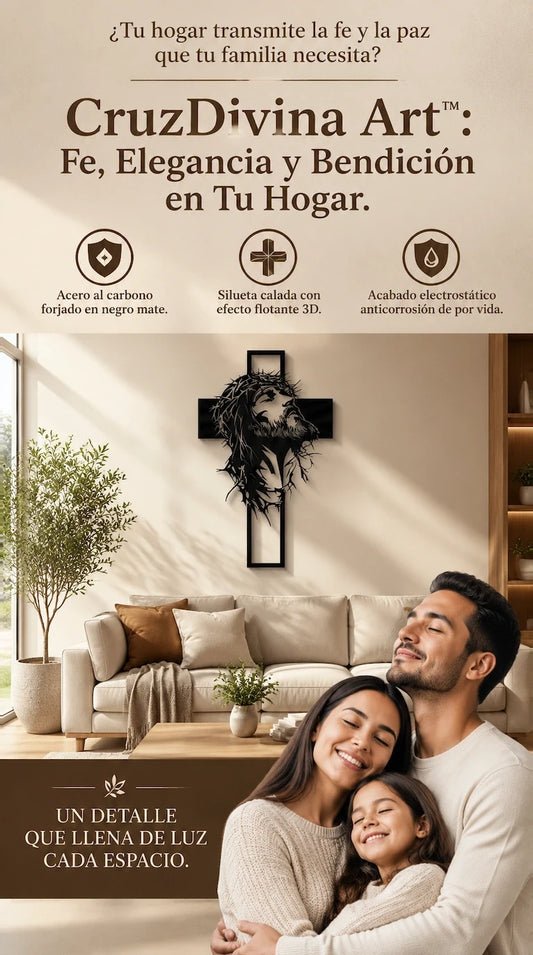 Cruz Decorativa Metalizada – Eleva tu espacio con fe y elegancia✝️