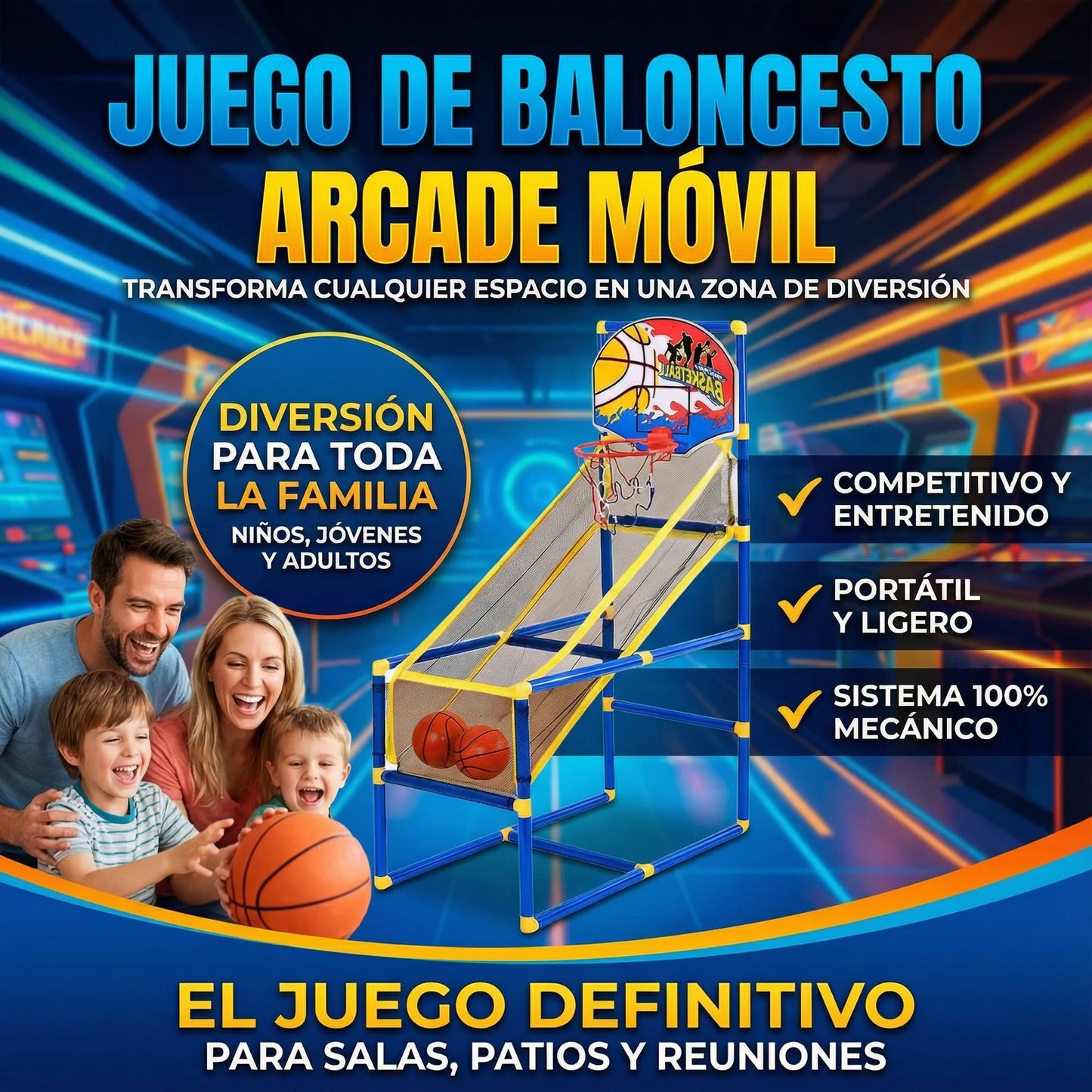 Juego de Baloncesto Arcade Móvil: Diversión Portátil y Adictiva 🏀