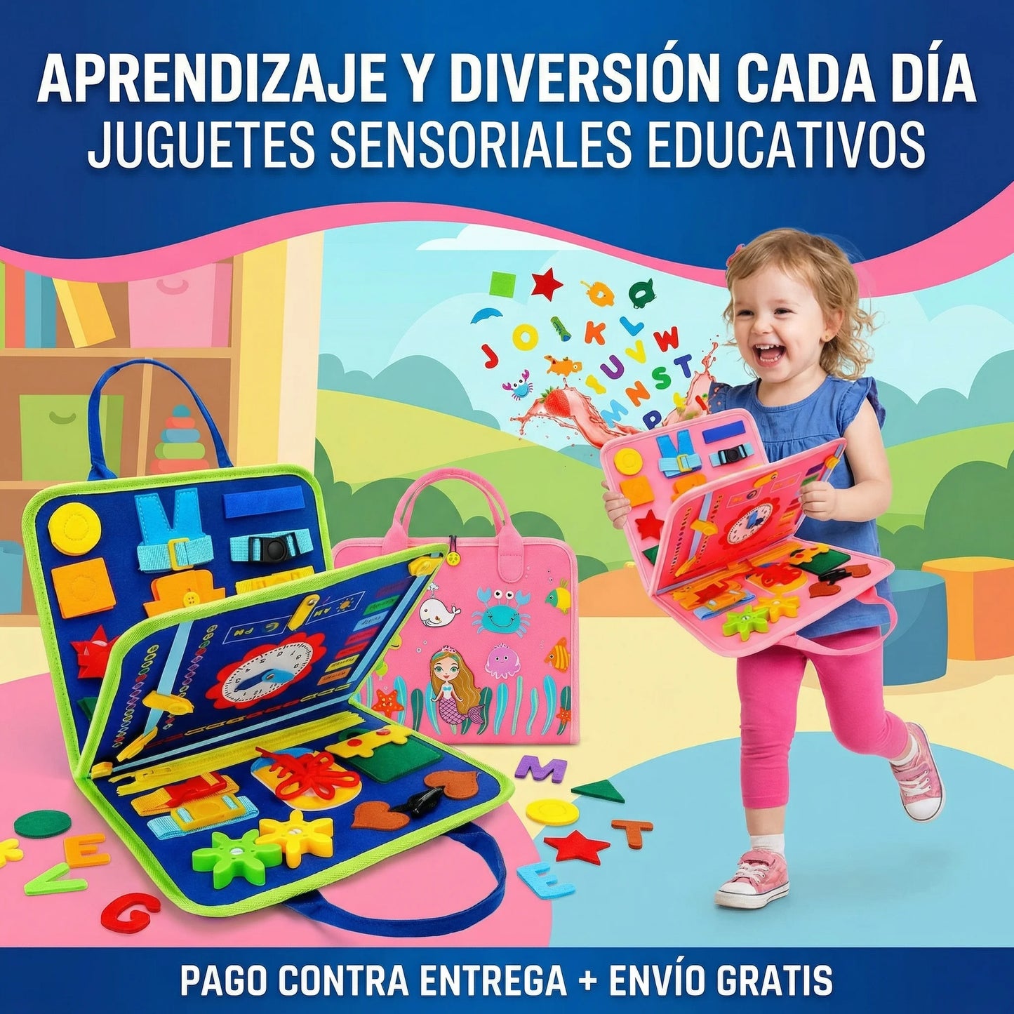 Libro Sensorial Montessori – Aprende Jugando Sin Pantallas🧸