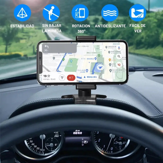 Soporte para Celular 360° - Sujeción Segura y Ajuste Perfecto en tu Automóvil